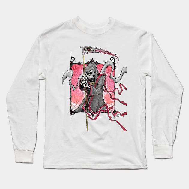 Grim Reaper Long Sleeve T-Shirt by NRdoggy